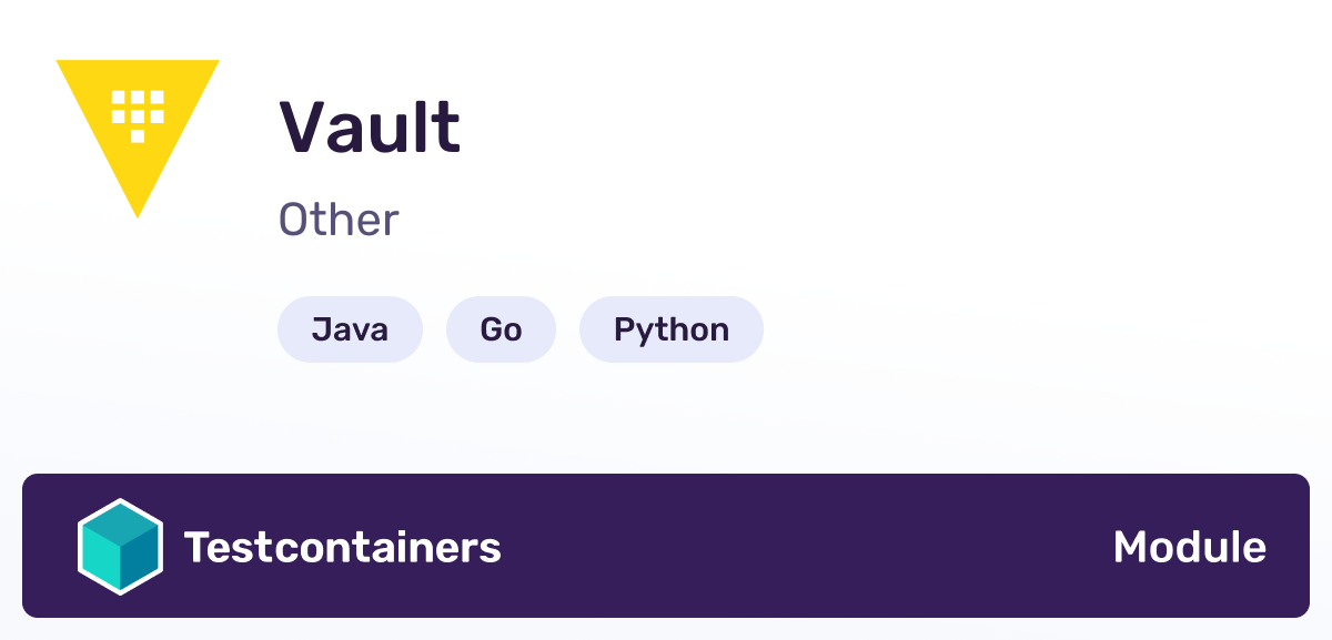 Testcontainers vault module